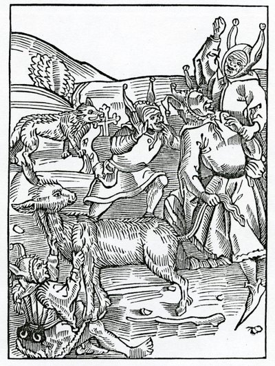 Von denen, die immer borgen, Illustration aus Alexander Barclays englischer Übersetzung von 